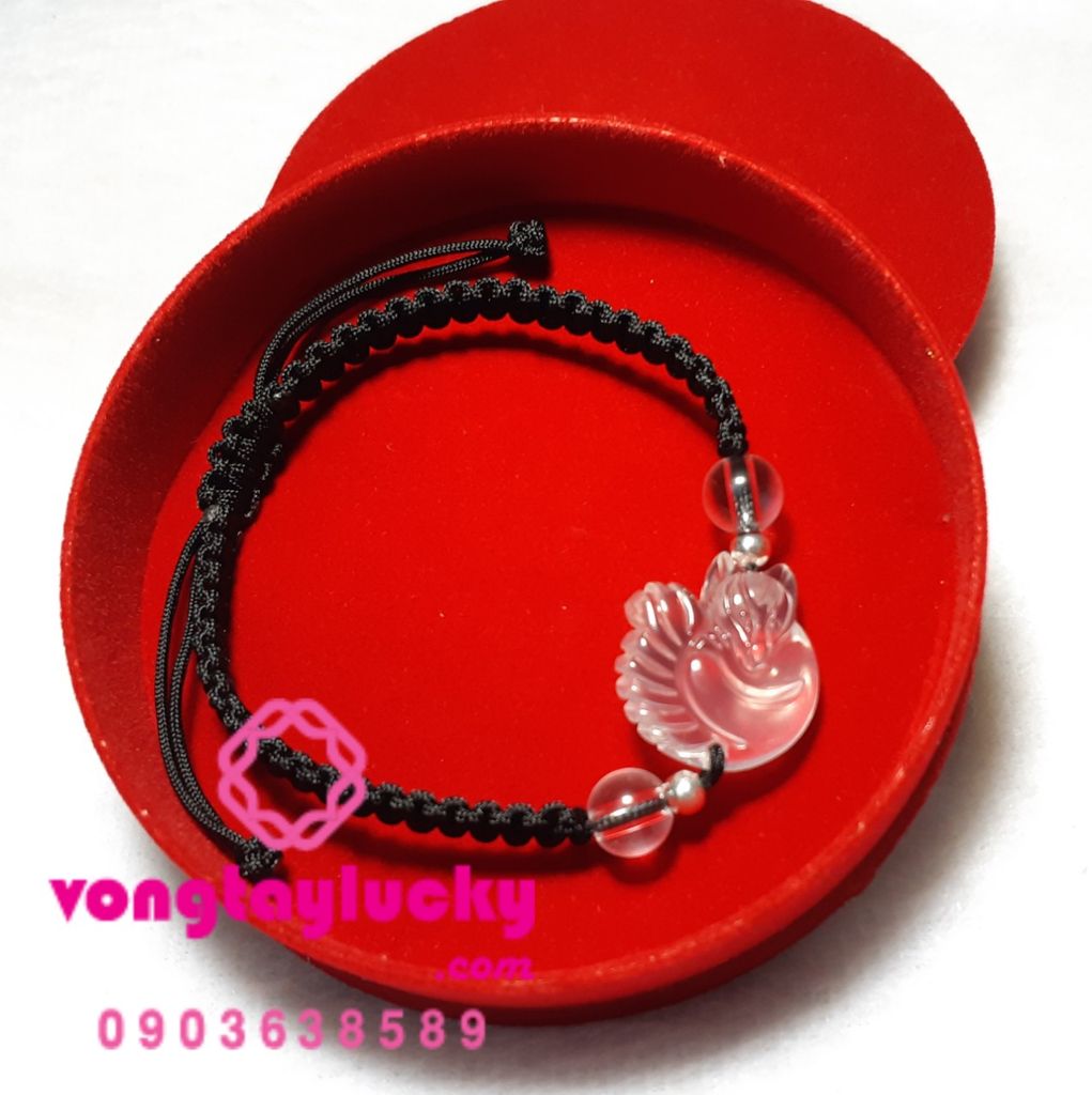 Hồ ly đá thạch anh trắng