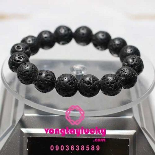 vòng tay đá phong thủy, vòng tay may mắn, vòng tay đá lava, vòng tay mệnh thủy