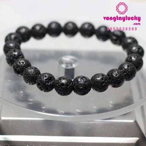 vòng tay đá phong thủy, vòng tay may mắn, vòng tay đá lava, vòng tay mệnh thủy