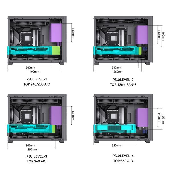 Vỏ Case Jonsbo D31 STD SC Black/ White (Mini Tower)
