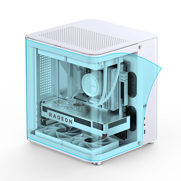 Vỏ Case Jonsbo TK-1 Black/ White (Mid Tower/ Kính Cong)