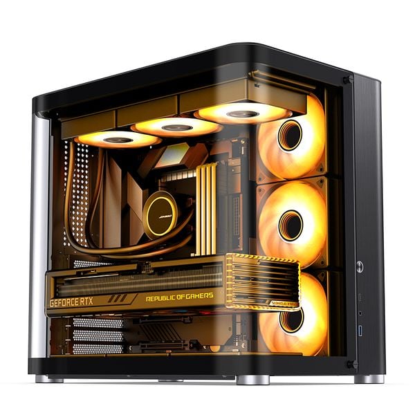 Vỏ Case Jonsbo TK-2 Black/ White (MATX, Mid Tower)