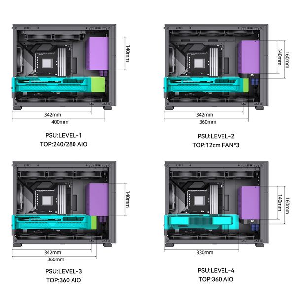 Vỏ Case Jonsbo D31 MESH Black/ White ( Mini Tower)
