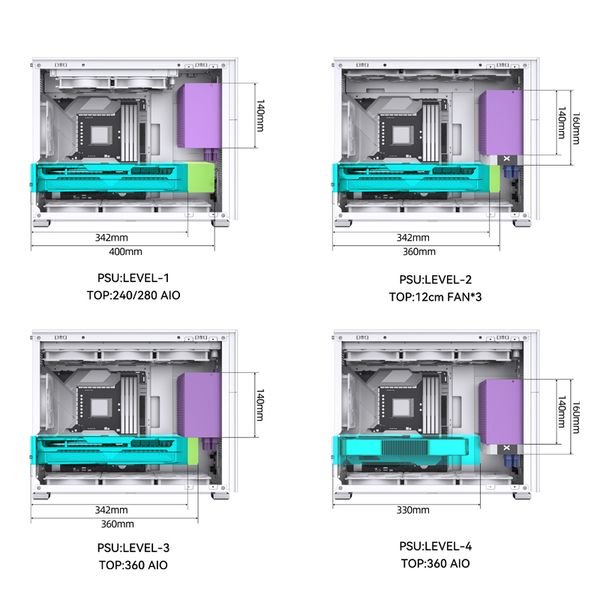 Vỏ Case Jonsbo D31 STD SC Black/ White (Mini Tower)