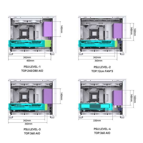 Vỏ Case Jonsbo D31 STD Black/ White (Mini Tower)