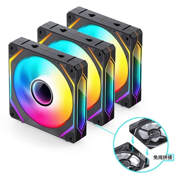 Quạt tản nhiệt Jonsbo ZL-120B/ W (3 IN 1, Black/ White)