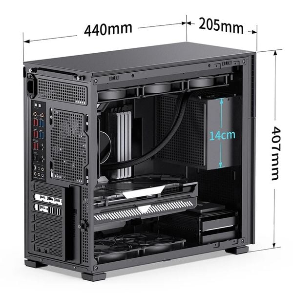 Vỏ Case Jonsbo D41 MESH SC Black/ White (Mid Tower)
