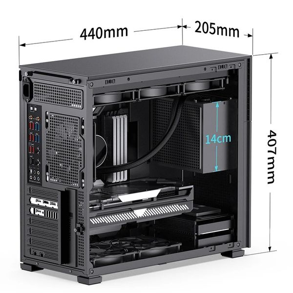 Vỏ Case Jonsbo D41 STD SC Black/ White (Mid Tower)