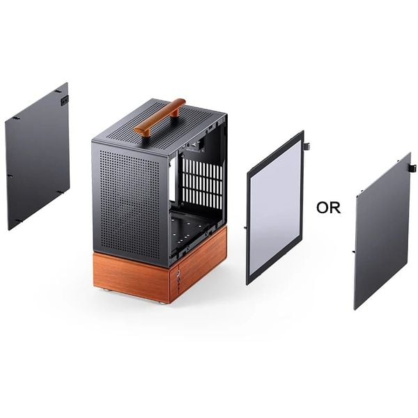 Vỏ Case Jonsbo T7 Black/ Silver (Mini Tower, M-ATX, Mặt lưới)