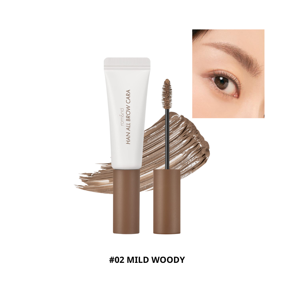  HXT - Mascara Chân Mày Tự Nhiên Romand Han All Brow Cara 9g #02 Mild Woody 