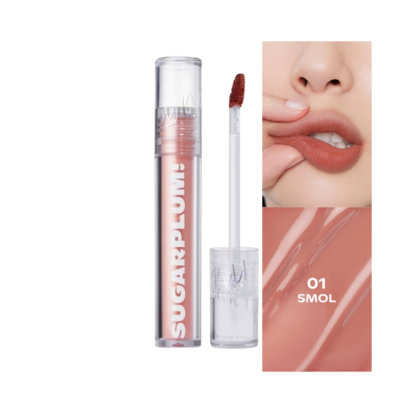 Son Tint Lì Thuần Chay Ofélia Sugarplum Mistynow Blurring Tint 3.8g #01 Smol – Nude Nâu Cam