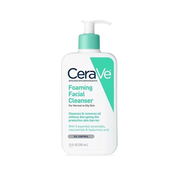 Sữa Rửa Mặt Cho Da Thường Và Da Dầu CeraVe Foaming Facial Cleanser 355ml