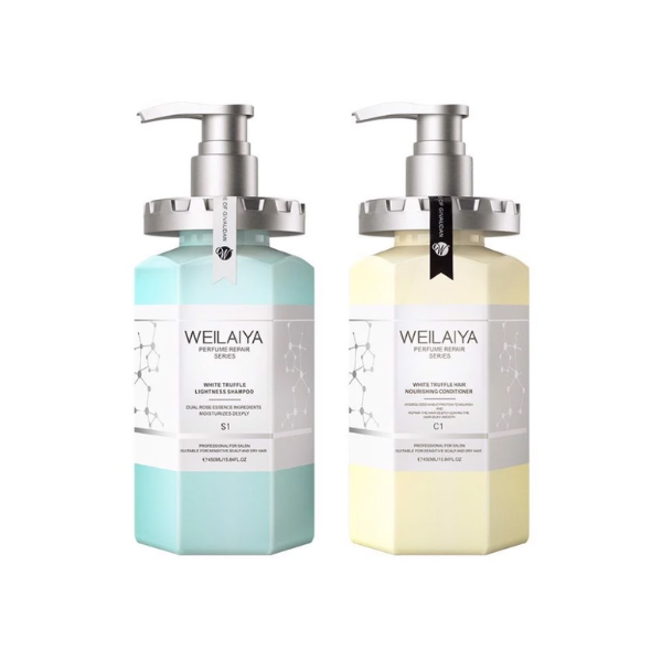 Bộ Dầu Gội Xả Phục Hồi Đa Tầng Nấm Truffle Weilaiya White Truffle Lightness 450ml