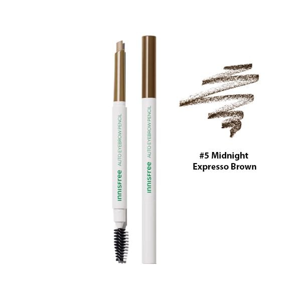 Chì Kẻ Mày Innisfree Auto Eyebrow Pencil #5 Midnight Expresso Brown