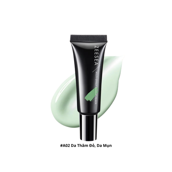 Kem Lót Zeesea Multi-Effect Make Up Primer 10g #A02 Da Thâm Đỏ, Da Mụn (Xanh)