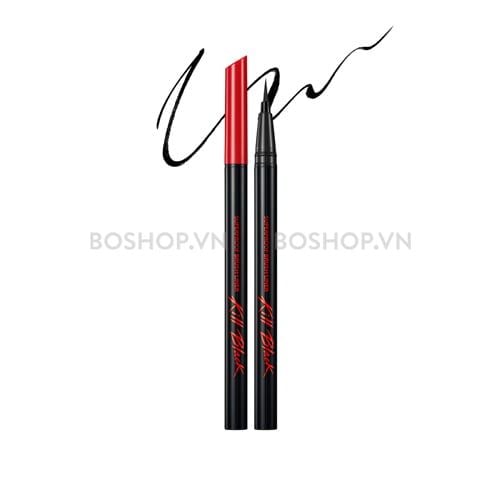 Kẻ Mắt Nước Clio Superproof Brush Liner 2 Colors Kill Black 0.55ml