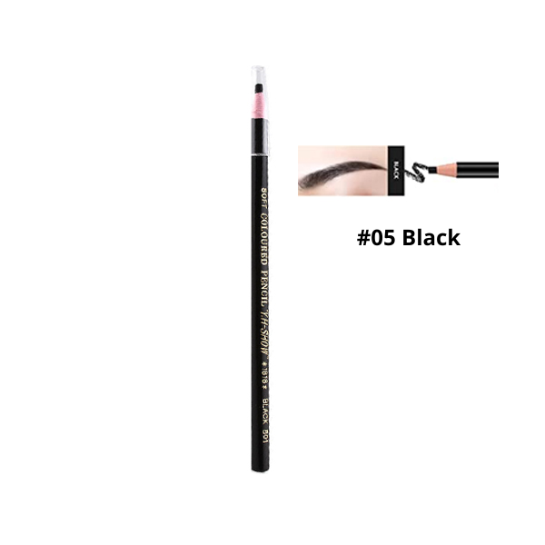 Chì Xé Kẻ Mày Coloured Soft Cosmetic Art Eyebrow Pencil No 1818 #05 Black