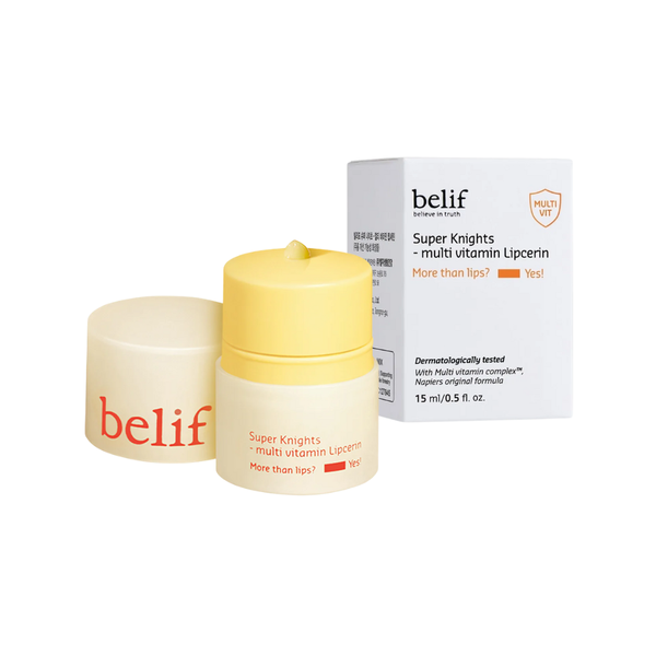 Son Dưỡng Mềm Môi Dạng Balm Ống Vặn Belif Super Knights Multi Vitamin Lipcerin 15ml