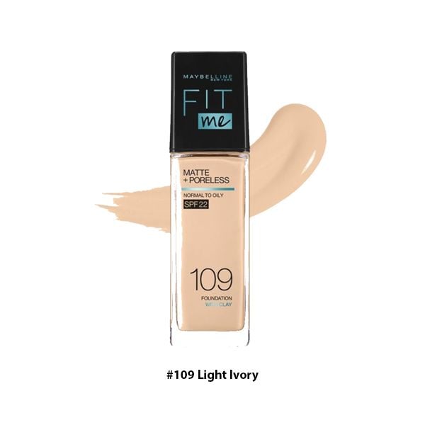 Kem Nền Maybelline Fit Me Matte Poreless Foundation SPF22 30ml #109