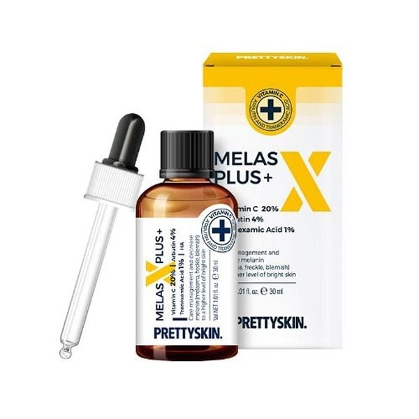 Tinh Chất Dưỡng Trắng Mờ Thâm Nám Prettyskin Melas X Plus 30ml