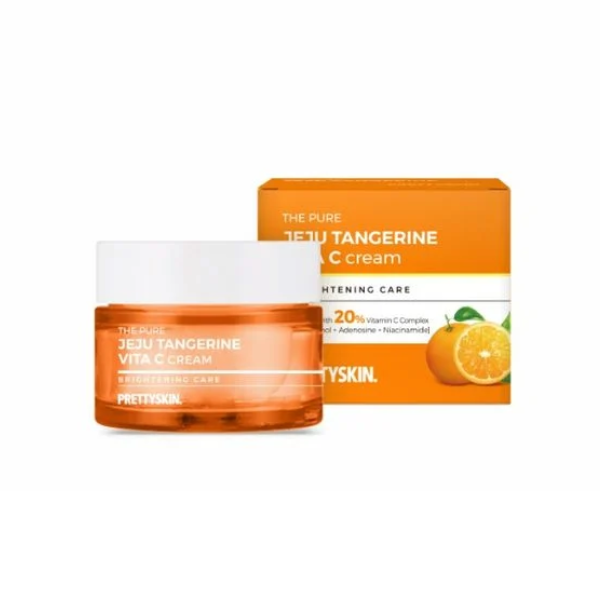 Kem Dưỡng Phục Hồi Trắng Da Pretty Skin The Pure Jeju Tangerine Vita C Cream 52ml