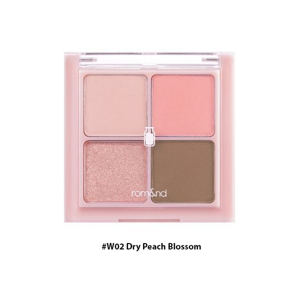 Phấn Mắt 4 Ô Romand Better Than Eyes W02 Dry Peach Blossom
