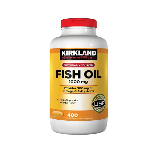Viên Uống Dầu Cá Kirkland Fish Oil Omega3 1000mg 400 Viên