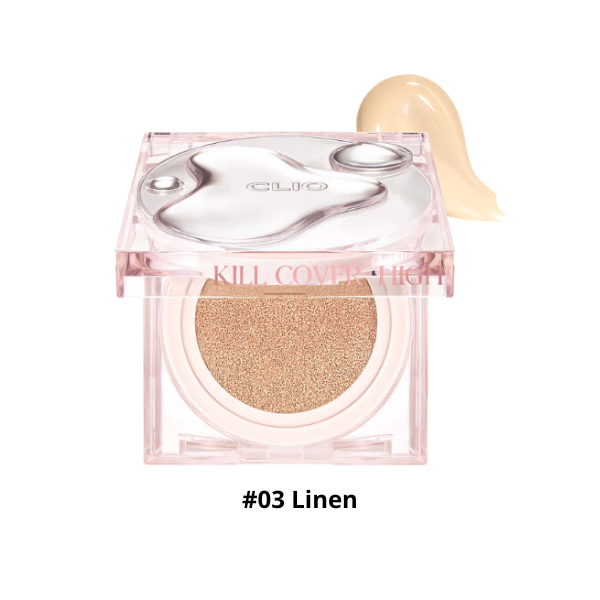 Phấn Nước Clio Kill Cover High-Glow Cushion SPF50+ PA++++ #03 Linen
