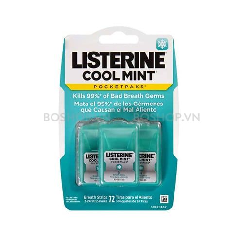  Miếng Ngậm Thơm Miệng Listerine Cool Mint 24 Miếng x 3 Hộp 