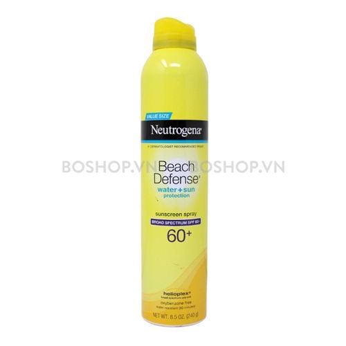 Xịt Chống Nắng Đi Biển Neutrogena Beach Defense SPF 60+ 240g