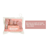  Bộ Chai Lọ Chiết Mỹ Phẩm Jary Travel Bottle Set #01 Màu Hồng 