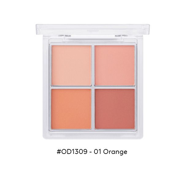 Phấn Má Hồng Odbo Od1309 Signature 4 Shades Blusher #01 Orange
