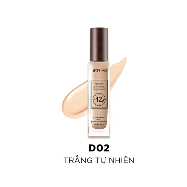 Kem Nền 12H Artmiss Illuminating Moist Liquid Foundation D02 40ml