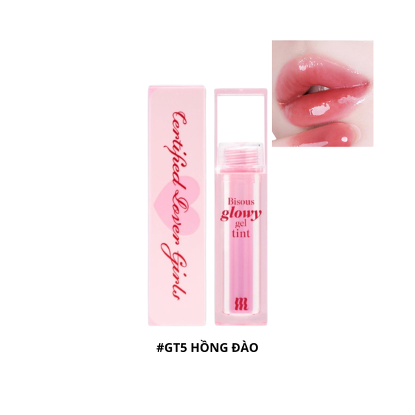 Son Bóng Merzy Bisous Glowy Gel Tint 4g #GT5 Hồng Đào