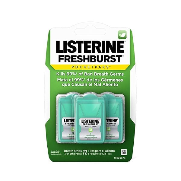 Miếng Ngậm Thơm Miệng Listerine Fresh Burst 24 Miếng x 3 Hộp