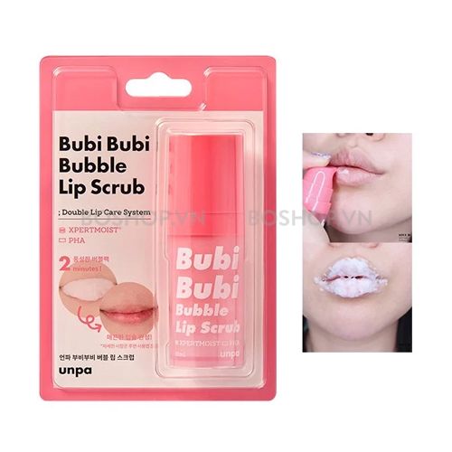 Tẩy Tế Bào Chết Môi Dạng Sủi Bọt Unpa Bubi Bubi Bubble Lip Scrub 10ml