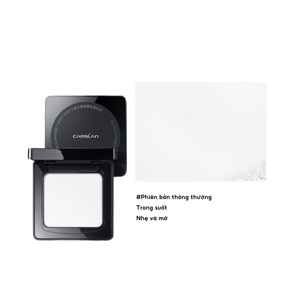 Phấn Nén Kiểm Soát Dầu Lâu Trôi 24H Carslan Black Magnetic 8g #trong suốt