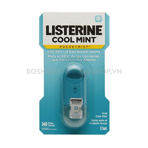  Xịt Thơm Miệng Listerine Cool Mint 7.7ml 