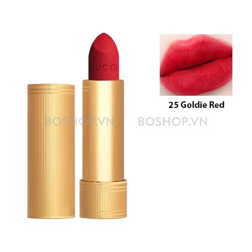 Son Gucci Rouge À Lèvres Mat Lip Colour #25 Goldie Red