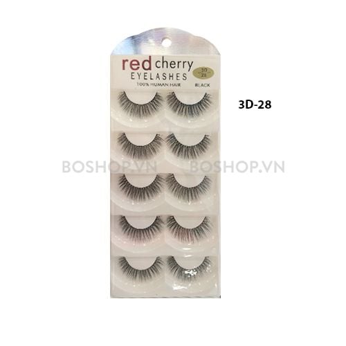 Mi Giả Red Cherry Eyelashes 100% Human Hair #3D-28