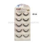  Mi Giả Red Cherry Eyelashes 100% Human Hair #3D-26 