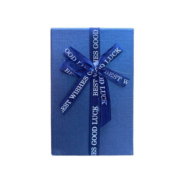 Hộp  Quà Hình Chữ Nhật Nơ Xanh A15 (Dài 13cm x Ngang 7.5cm x Cao 5.5cm)
