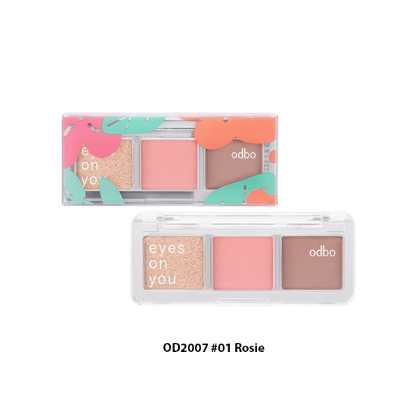 Phấn Mắt 3 Ô Odbo Eyes On You 5.1g OD2007 #01 Rosie (400)