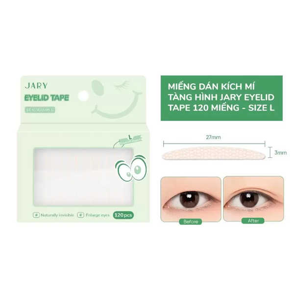 Miếng Dán Kích Mí Jary 120 Miếng - Size L