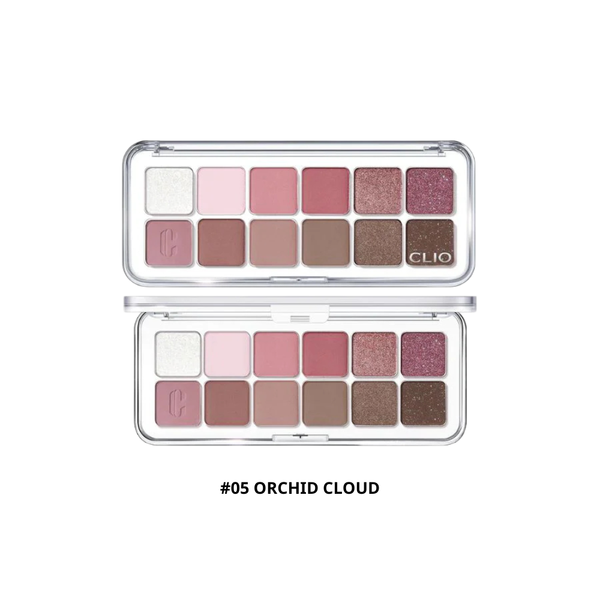 Phấn Mắt 12 Ô Clio Pro Eye Palette Air #05 Orchid Cloud