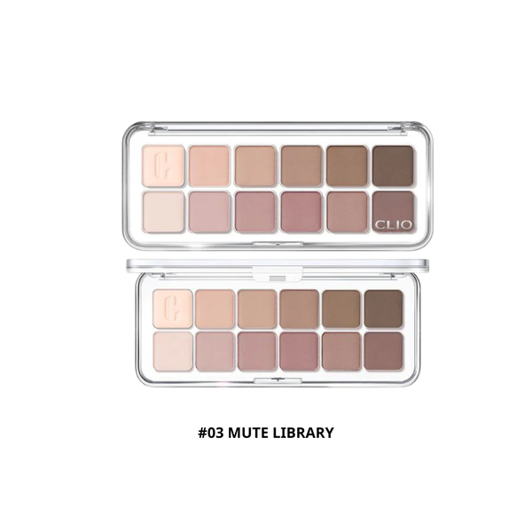 Phấn Mắt 12 Ô Clio Pro Eye Palette Air #03 Mute Library