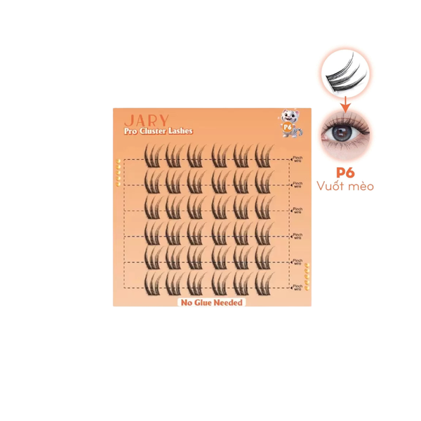 Lông Mi Cụm Có Sẵn Keo Jary Pro Cluster Lashes #P6