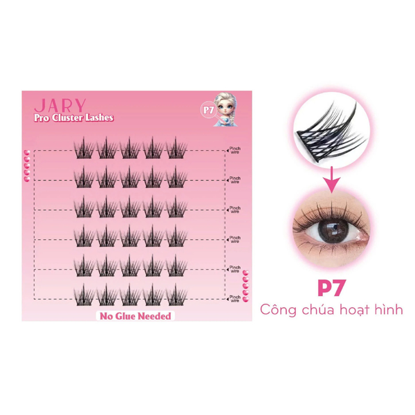 CT - Lông Mi Cụm Có Sẵn Keo Jary #P7 Công Chúa Hoạt Hình