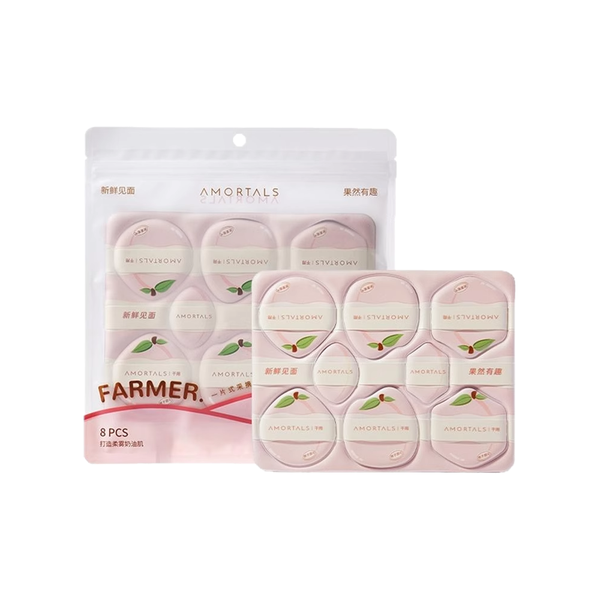 Set 8 Bông Mút Trang Điểm Amortals Peach