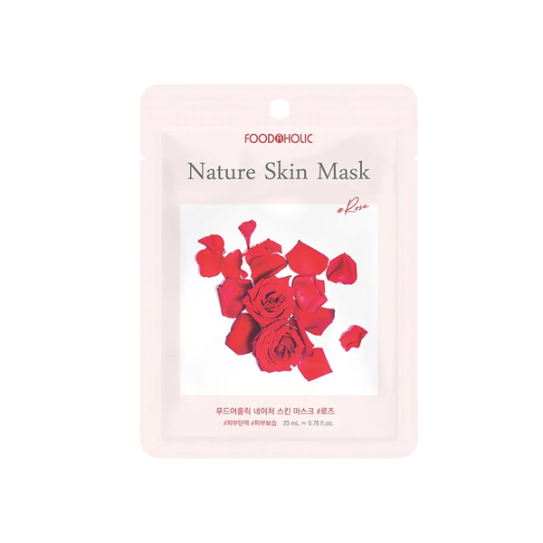 CT - Mặt Nạ Dưỡng Trắng, Mờ Thâm Foodaholic Rose Nature Skin Mask 23ml